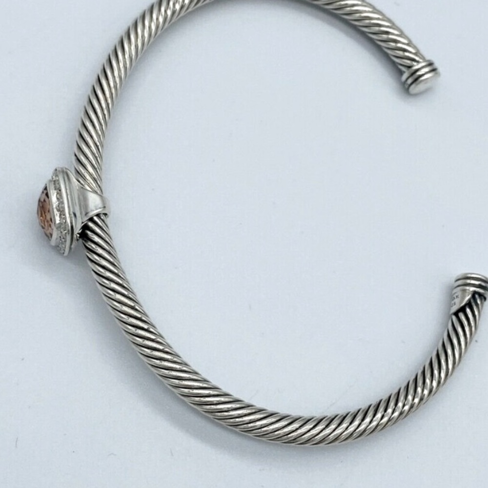 David Yurman Albion 4mm Bracelet with Morganite and Diamonds